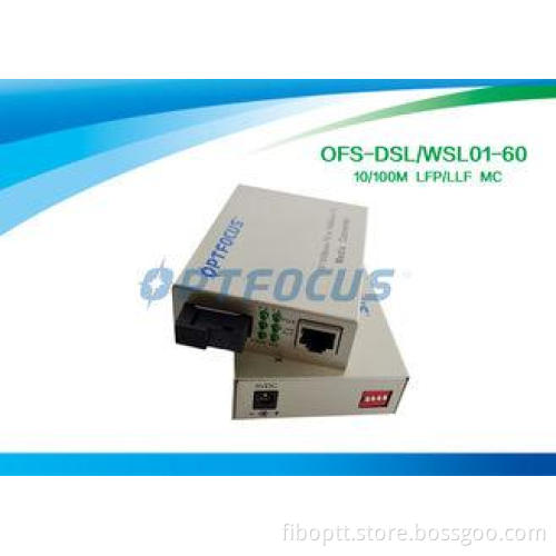 100 km LFP Single Mode Media Converter Gigabit1310nm Full -